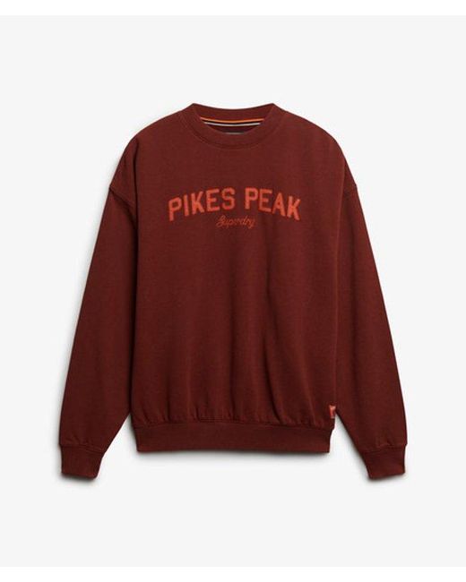 Superdry Red & Co Outdoor Location Loose Crew Sweatshirt