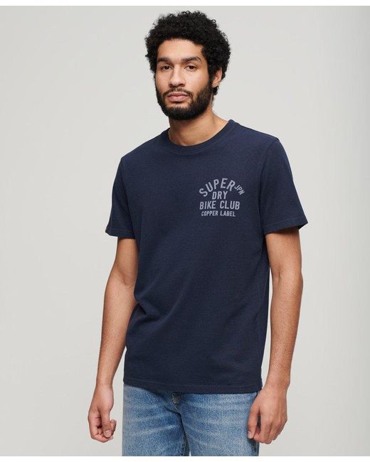 Superdry Copper Label Chest Graphic T-shirt in Blue for Men | Lyst