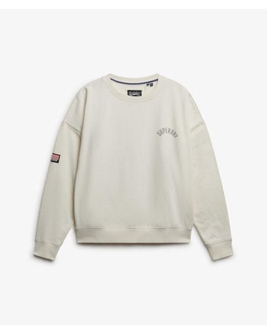 Superdry White & Co Athletic Essentials Printed Crew Sweatshirt