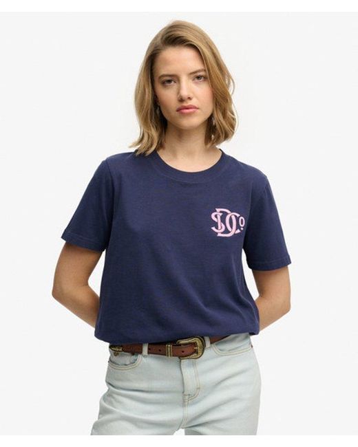 Superdry Blue Sd & Co Relaxed T-Shirt