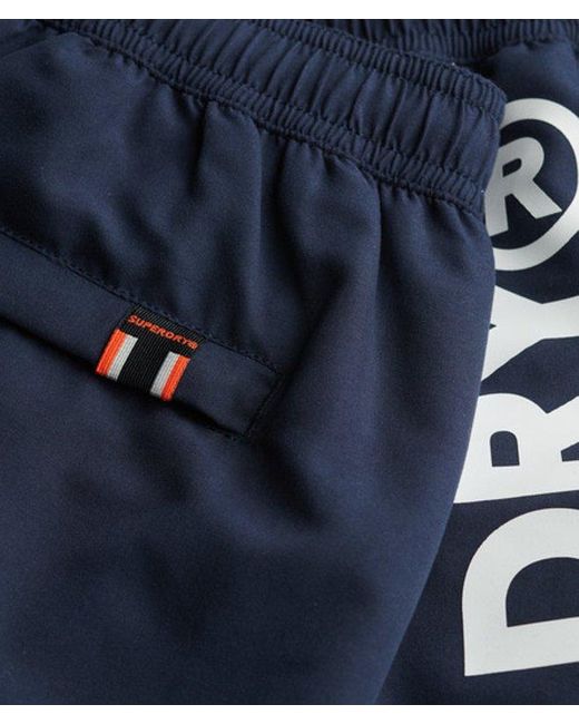 Superdry Blue & Co Sport Graphic 17-inch Swim Shorts for men