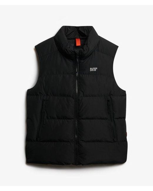 Superdry Black Sports Puffer Gilet