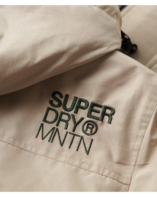 Superdry Mountain Sd Windcheater Jas in het Natural voor heren