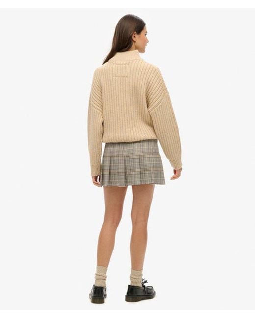 Superdry Natural & Co Low Rise Pleated Mini Skirt