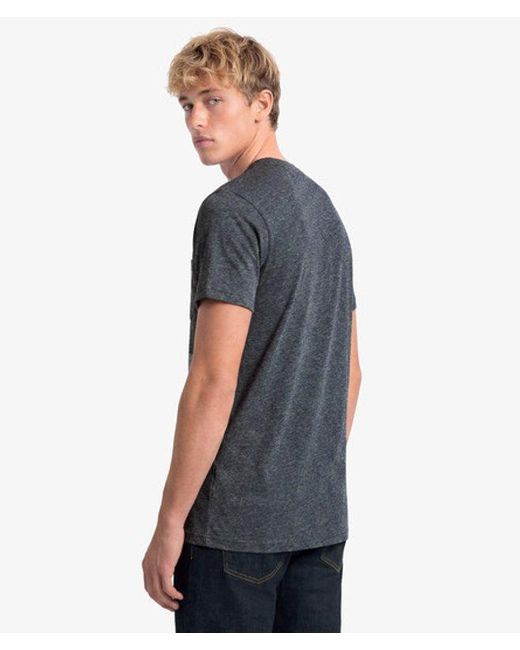 Superdry Blue & Co Essential Stacked Logo Embroidered T-shirt for men