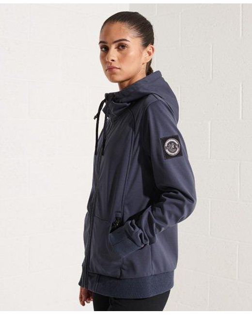 Superdry Blue Bonded Soft Shell Jacket Eclipse
