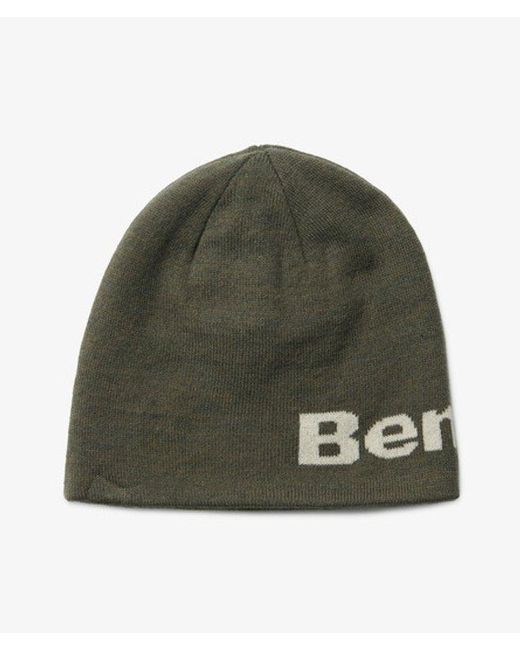 Superdry Green Bench X & Co Bench Jacquard Skater Beanie Hat for men