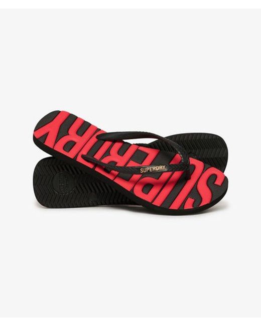 Superdry Red Core Logo Flip Flops