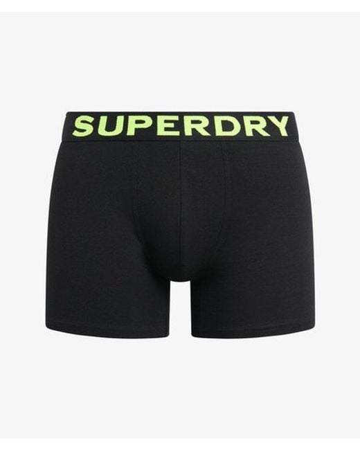 Superdry White & Co Classic Logo Print Cotton Boxer Triple Pack for men