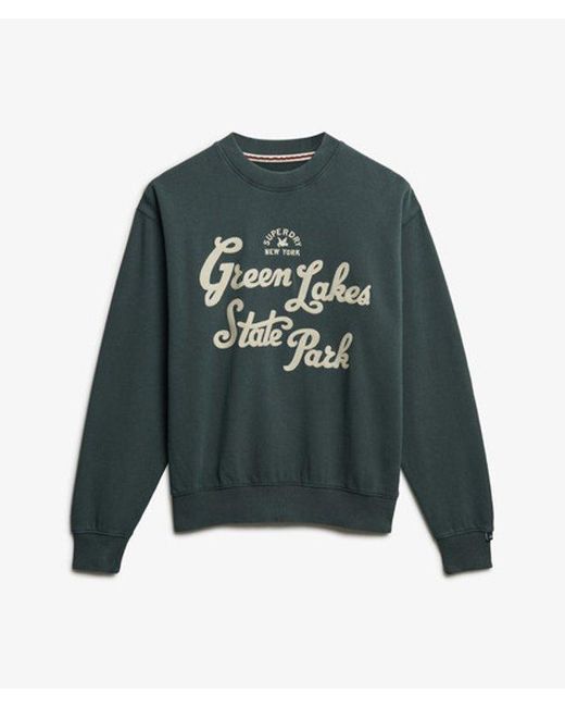 Superdry Green Lo-Fi Outdoor Loose Sweatshirt