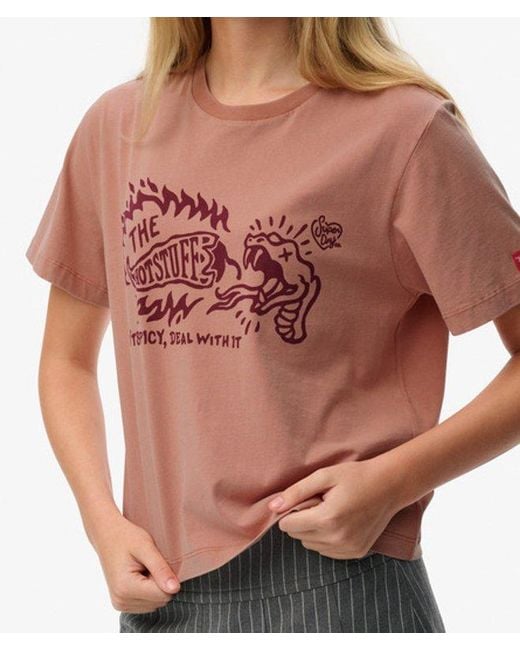 Superdry Brown & Co Roadside Trade Relaxed T-shirt