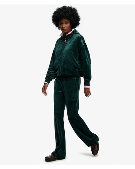 Superdry Green & Co Country Club Velour joggers