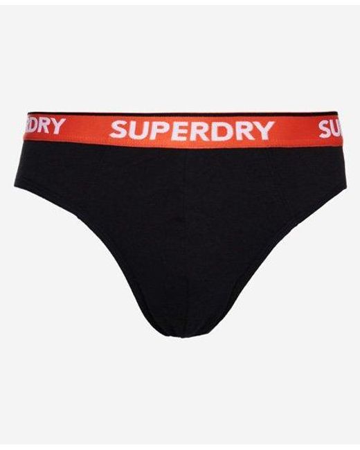 Superdry Orange Organic Cotton Classic Brief Triple Pack Marl//Havana for men