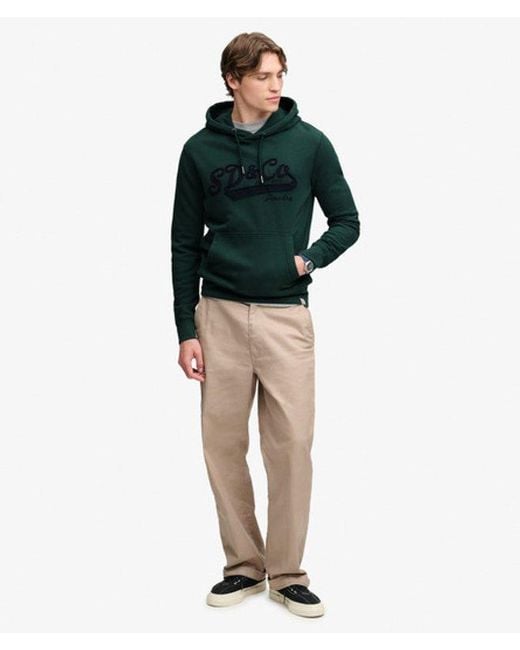 Superdry Green & Co Washed Embroidered Relaxed Hoodie for men