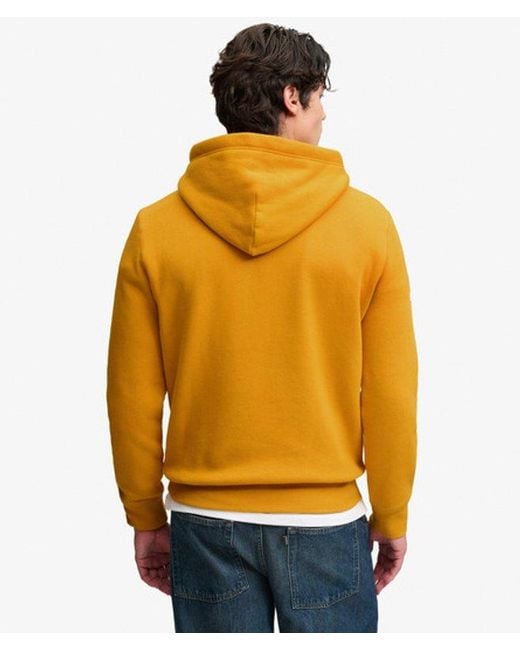 Superdry Yellow Outdoors Stripe Logo Hoodie for men