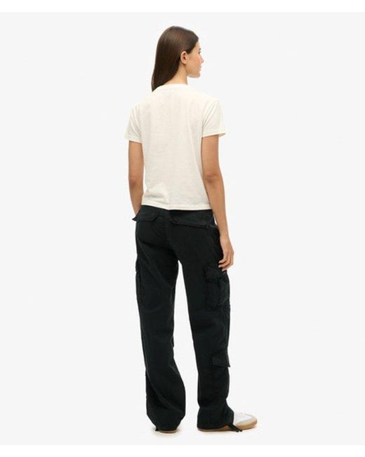 Superdry White & Co Low Rise Straight Cargo Pants