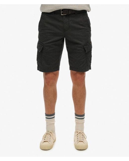 Pour des s short cargo core en coton bio Superdry pour homme en coloris Black