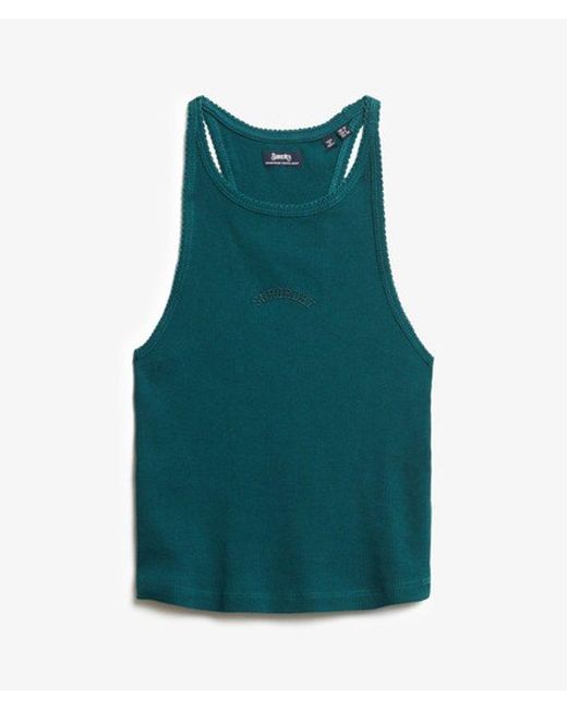 Superdry Green & Co Essential Logo Racer Vest Top