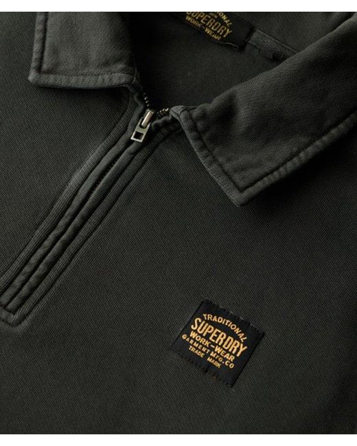 Superdry Green & Co Contrast Stitch Half Zip Sweatshirt for men