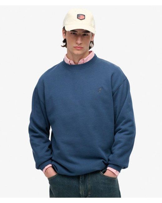 Superdry Blue & Co Oversized Crew Sweatshirt for men