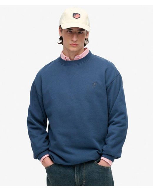 Superdry Blue & Co Oversized Crew Sweatshirt for men
