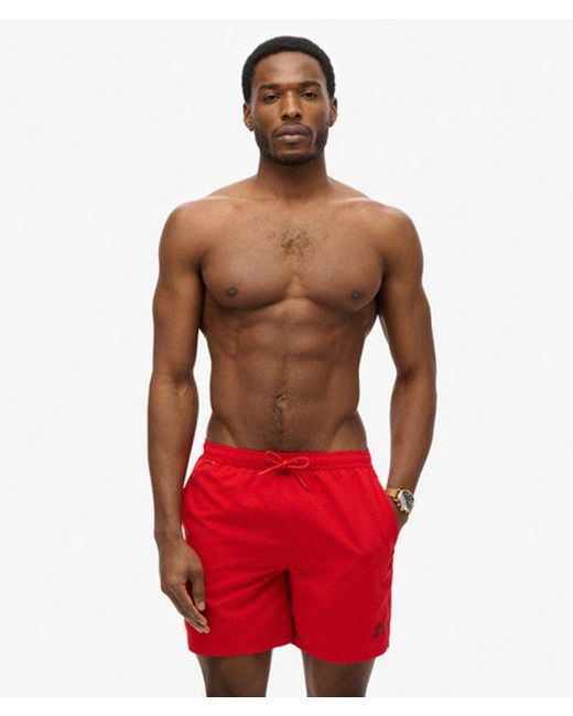 Homme Short De Bain Essential 40Cm Taille Superdry pour homme en coloris Red