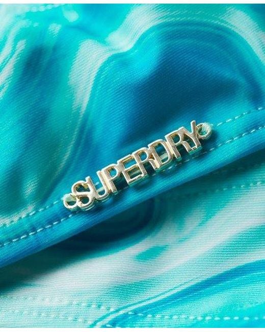 Haut de bikini brassière imprimé Superdry en coloris Blue