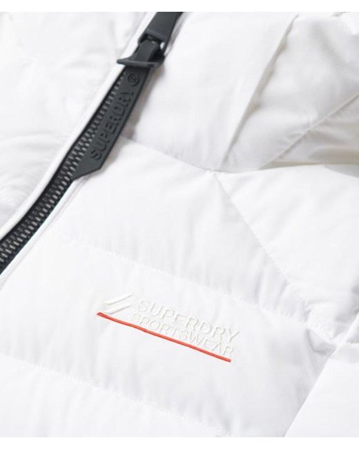 Superdry White & Co Hooded Microfibre Padded Jacket