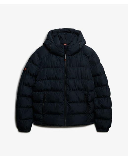 Superdry Sports Pufferjas Met Capuchon in het Black voor heren