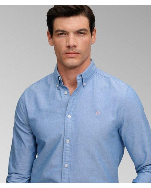 Superdry Blue & Co Classic Oxford Long Sleeve Shirt for men