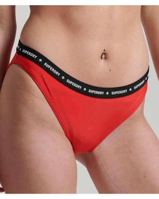 Superdry Red & Co Logo Print Code Micro Elastic Briefs