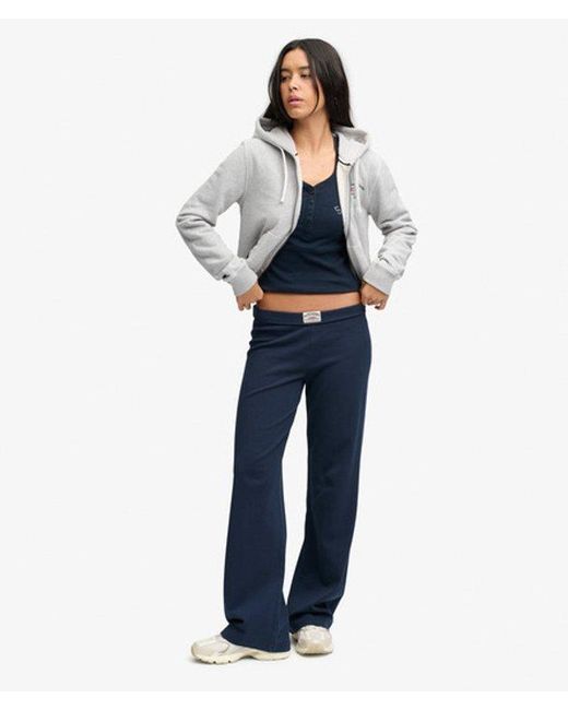 Superdry Blue & Co Athletic Essentials Fold Over joggers