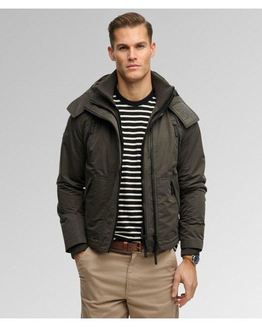 Superdry Gray & Co Hooded Microfibre Arctic Windcheater Jacket for men