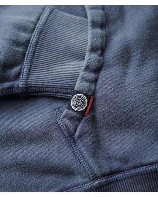 Superdry Blue & Co Athletic Essentials Applique Oversized Hoodie