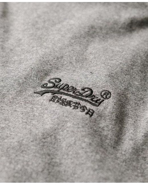 Superdry Geborduurde Kraagloze Vintage Logo Top Van Organisch Katoen in het Gray voor heren