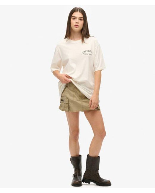 Superdry Natural & Co Oversized Tattoo Back Graphic T-shirt