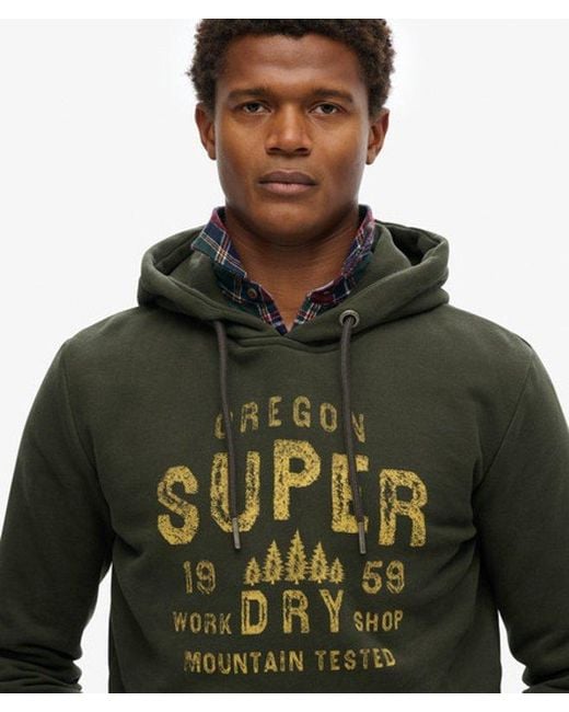 Superdry Green & Co Work Shop Hoodie for men