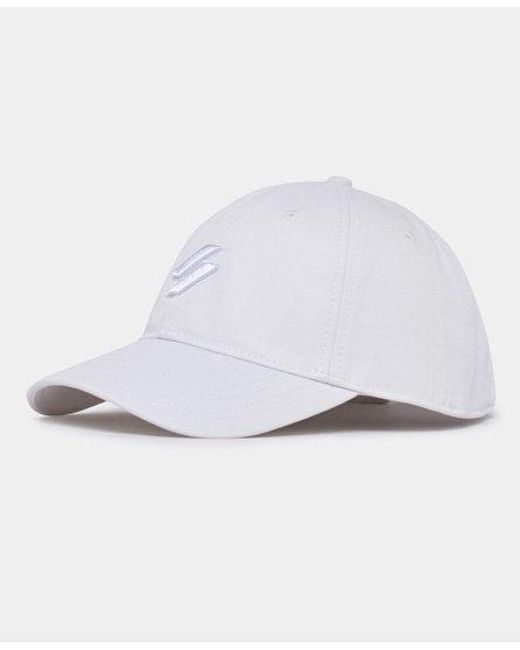 Superdry White Code Baseball Cap Optic for men