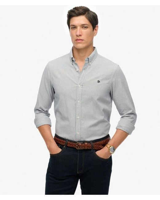 Superdry Gray & Co Classic Oxford Long Sleeve Shirt for men