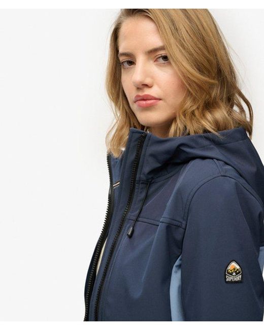 Superdry Blue & Co Hooded Colourblock Trekker Jacket