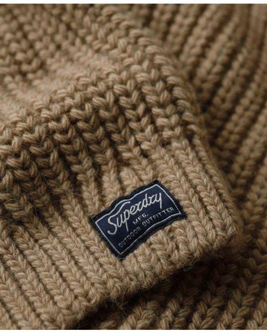 Superdry Natural Slouchy Stitch Roll Neck Knit