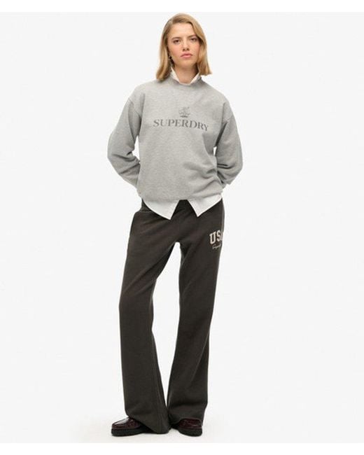 Superdry Gray & Co Athletic Essentials Low Rise Flare joggers