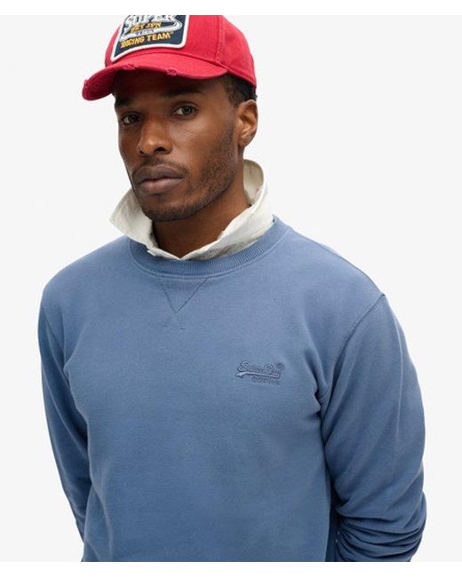 Superdry Blue & Co Essential Logo Crew Sweatshirt for men