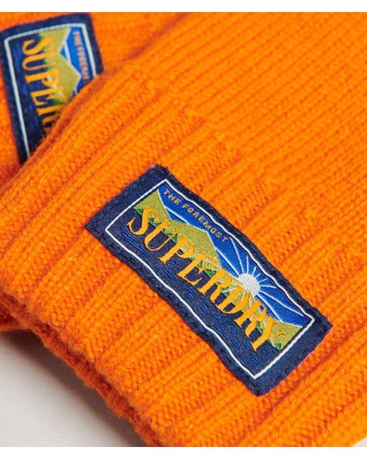 Superdry Orange & Co Wool Blend Radar Gloves for men