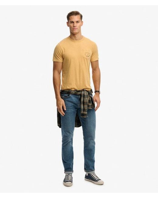 Superdry Blue & Co Vintage Prep Relaxed Pocket T-shirt for men