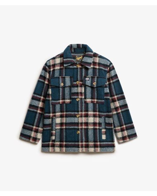 Superdry Blue Heavyweight Unlined Overshirt
