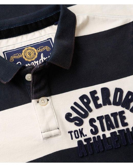 Superdry Blue & Co Vintage Athletic Jersey Polo Shirt for men