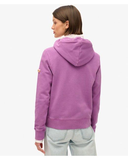Superdry Purple & Co Cooper Tonal Logo Hoodie