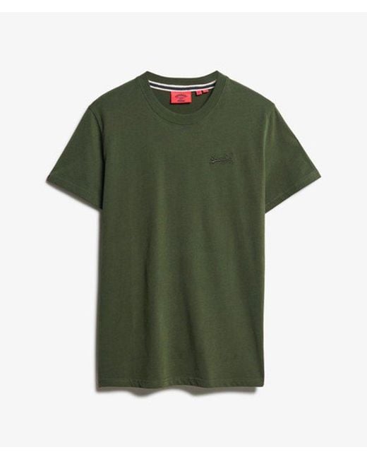 Superdry Green & Co Essential Logo Embroidered T-shirt for men