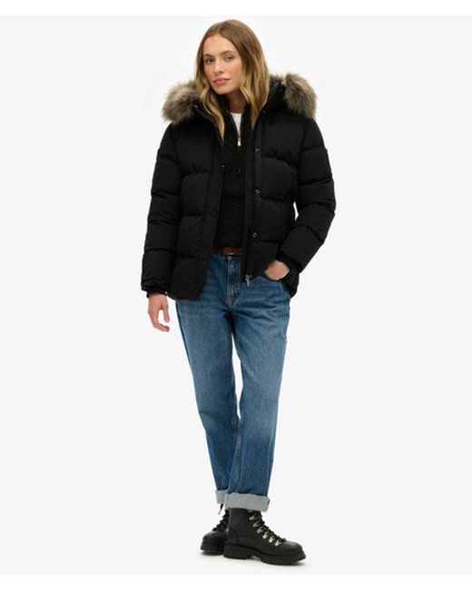 Superdry Everest Five Baffle Pufferjas in het Black